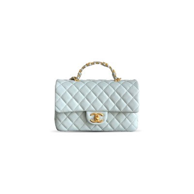 CHANEL SMALL FLAP HANDLE CALFSKIN CAVIAR AS5702 (22.5*13.5*6cm）